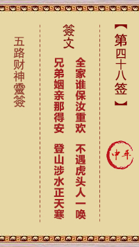 五路财神灵签 第48签